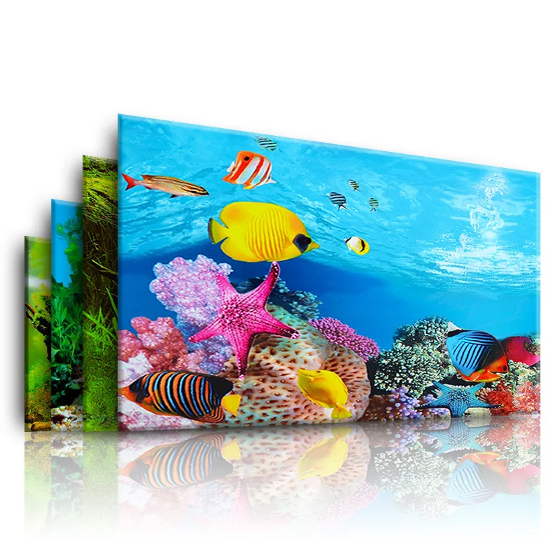 Aquarium Plant Design - Tło do akwarium 3d naklejka plakat