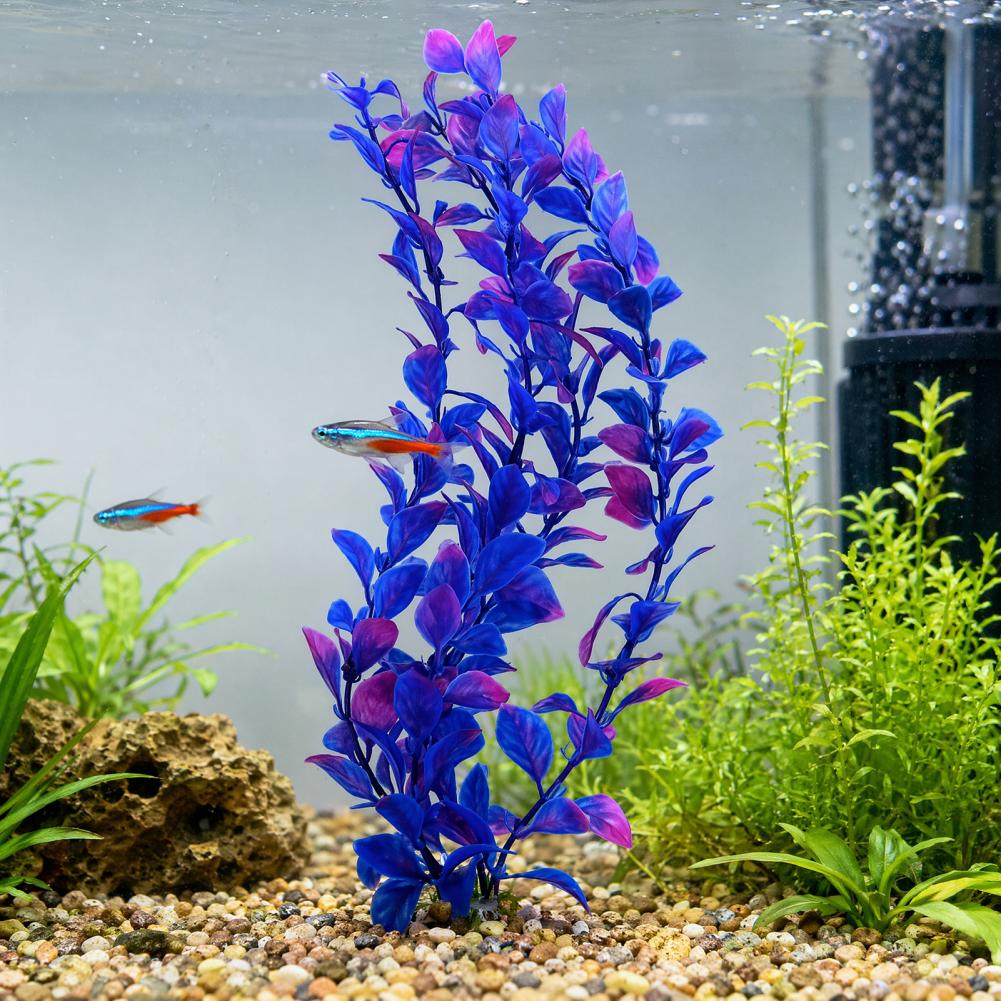 Planted Aquarium For Goldfish - Sztuczne rośliny wodne z obciążonymi kamieniami,