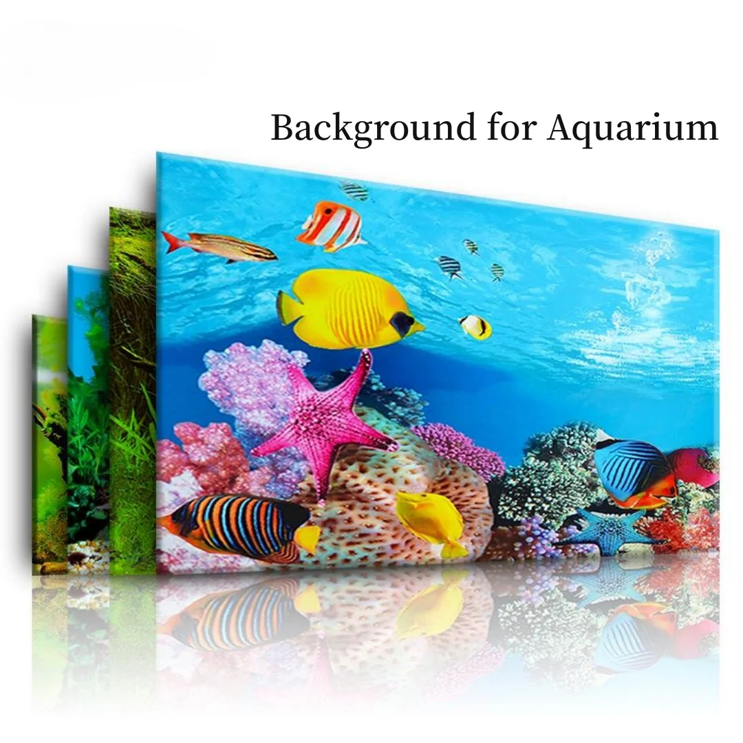 Aquarium Plant Design - Tło Akwarium 3D Naklejka Plakat Dekoracja