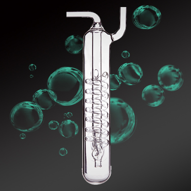 Glass Co2 Drop Checker - Akwarium spiralny rejestrator bąbelkowy dyfuzor szklany