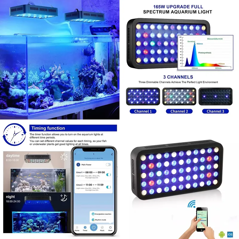 Planted Aquarium Models - Sterowanie przez aplikację Wi-Fi, oświetlenie LED