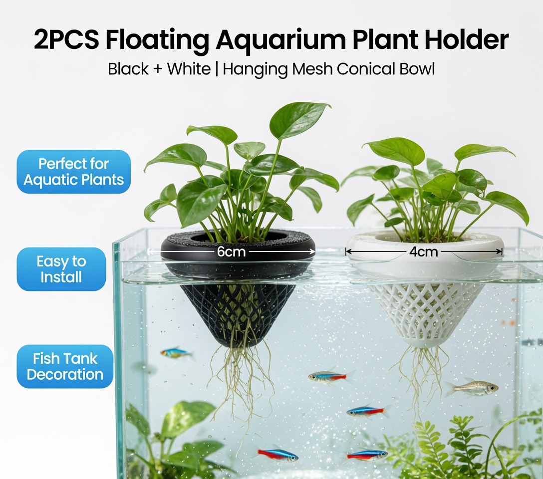 2 szt. Pływające koszyczki na  – Aquarium Plant Design recenzja i cena